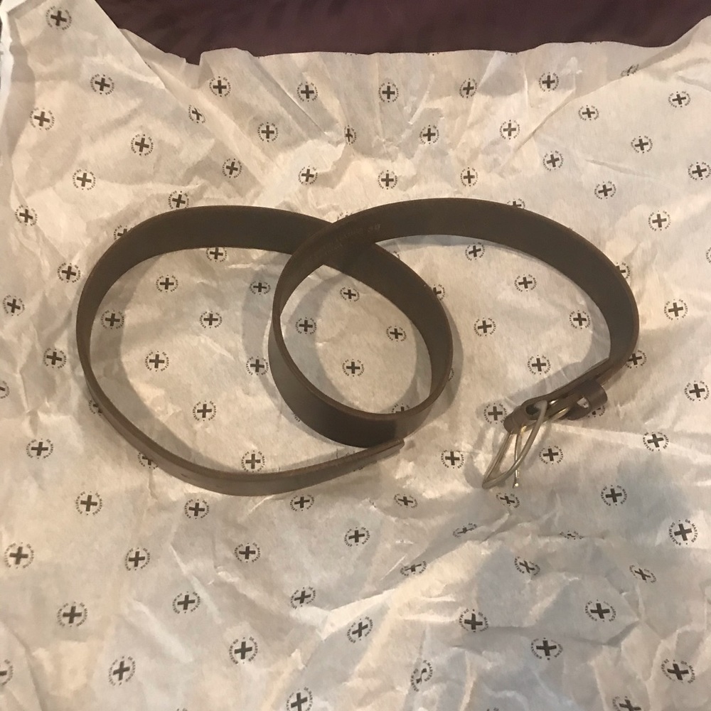 Milepost four leather belt